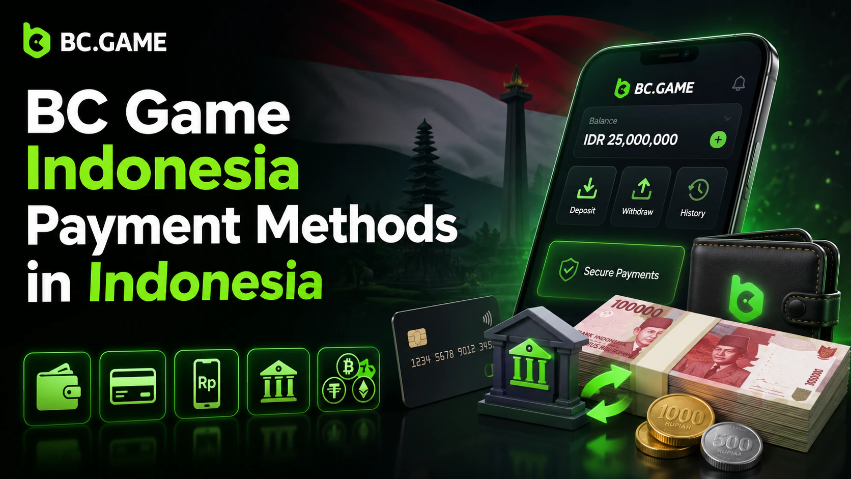 BC Game 
Payment Options for Indonesia
